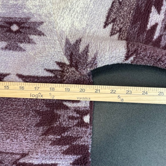 Cabelas Outerwear Purple Fleece Zip Up Southwestern Aztec Print Jacket Size S - Picture 8 of 11